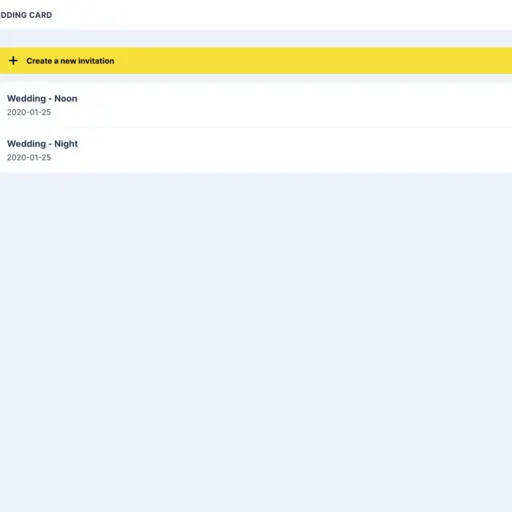 The 5invite dashboard