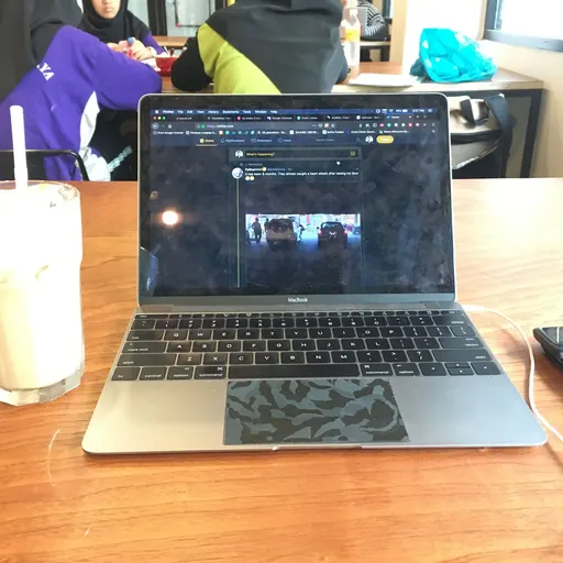 Working independently from a coffee shop