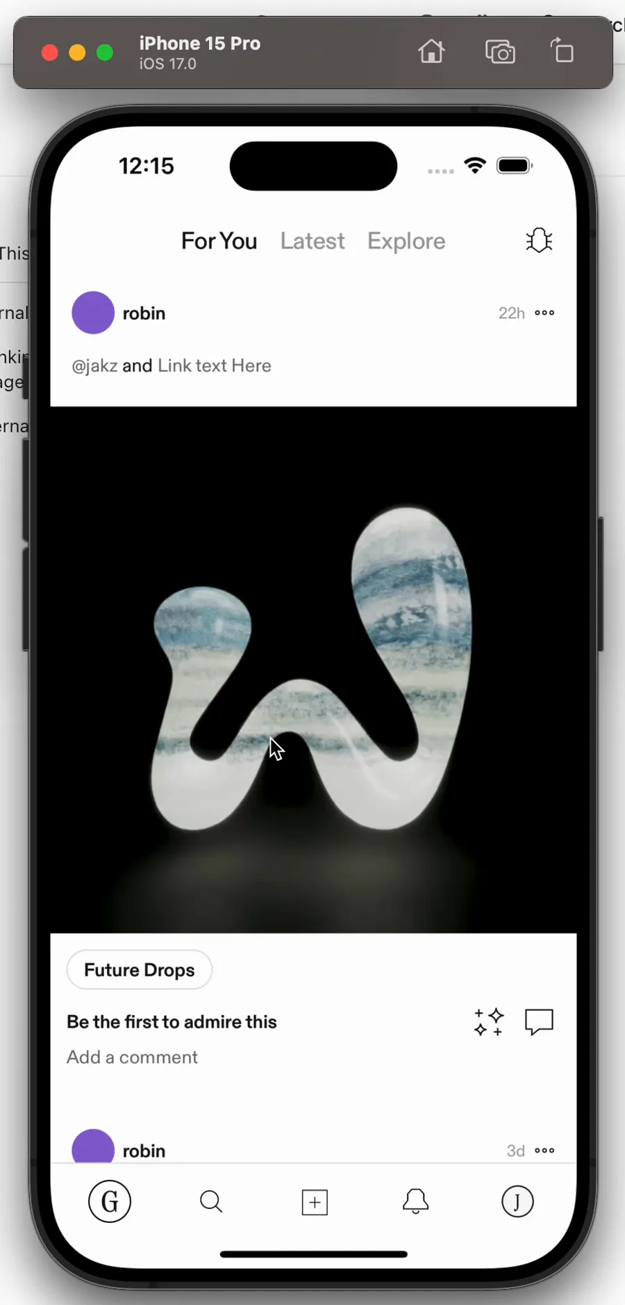 Gallery mobile mention notification